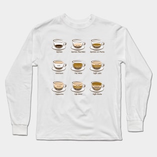 Coffee chart Long Sleeve T-Shirt